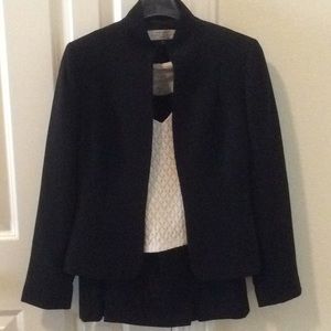 Three piece black Tahari skirt suit